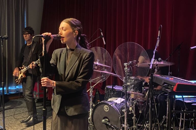 Violet Grohl performs with her band Friday night at The Lounge at World Stage