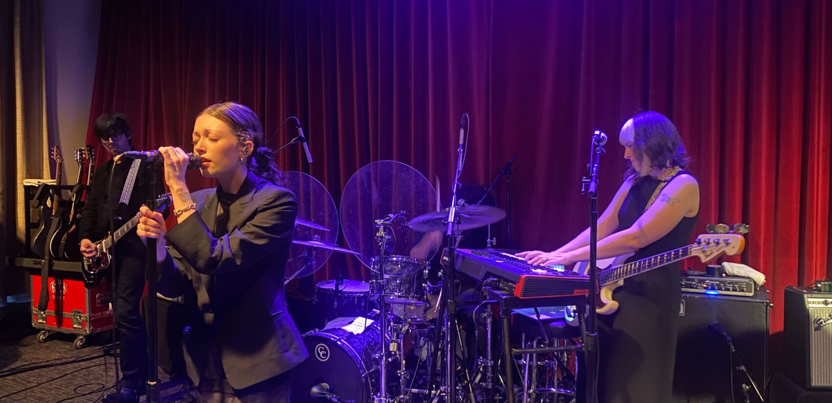 Violet Grohl performs Friday night as Ainjel Emme plays synths at The Lounge at World Stage