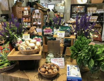 Fruits and veggies for sale at a store