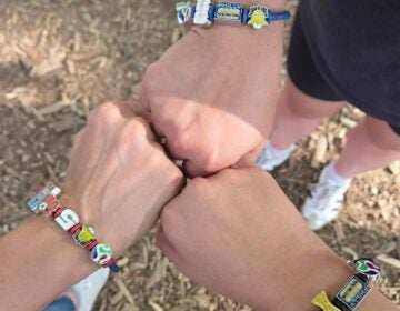 Fans show off their DIY Philly FIFA fan fest bracelets