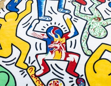 A close up of the ''We the Youth'' mural by artist Keith Haring in South Philly's Point Breeze neighborhood