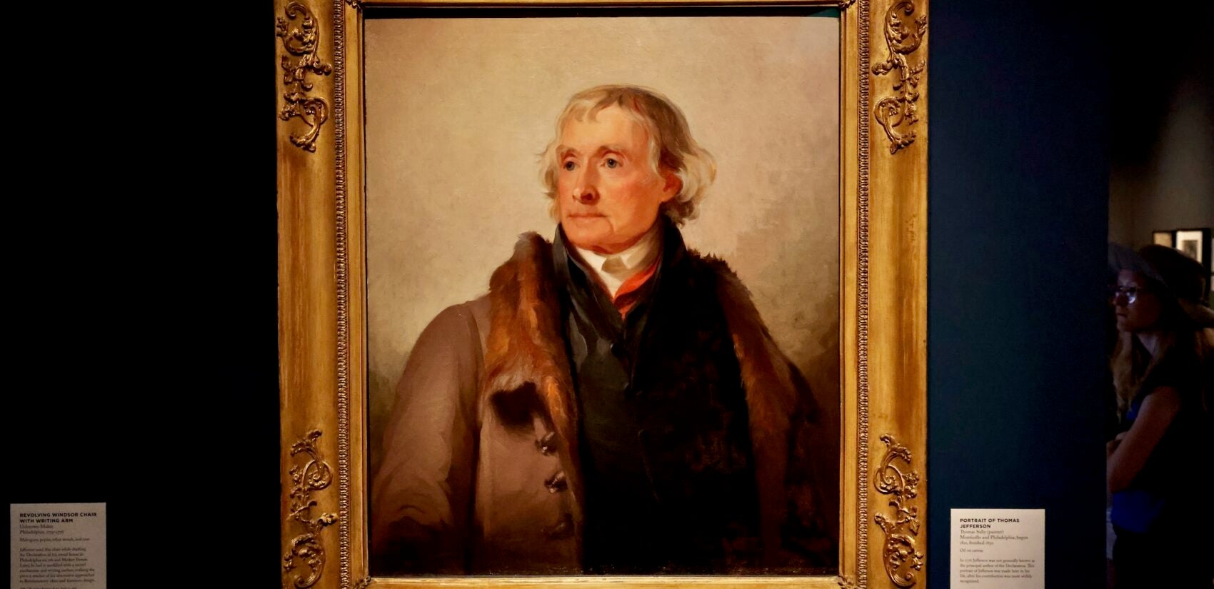 A portrait of Thomas Jefferson painted by Thomas Sully in 1830 is on display at the American Philosophical Society