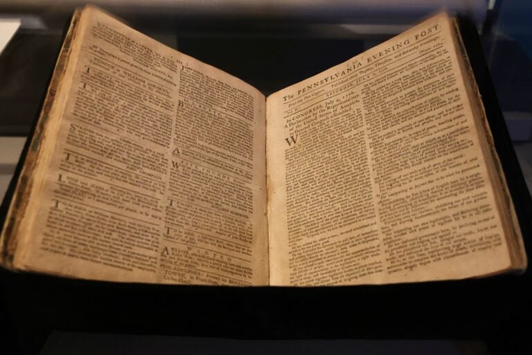 The first newspaper printing of the Declaration of Independence appeared in the Pennsylvania Evening Post