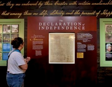 2026 07 01-e lee-philadelphia national constitution center-americas founding declaration At the National Constitution Center, an 1833 copy of the Declaration of Independence