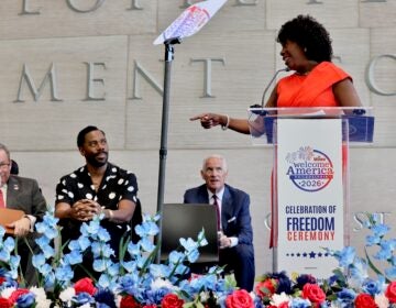 2026 07 04-e lee-colman domingo cherelle parker-philadelphia national constitution center-freedom awards the american voice Philadelphia Mayor Cherelle Parker introduces actor and playwright Colman Domingo
