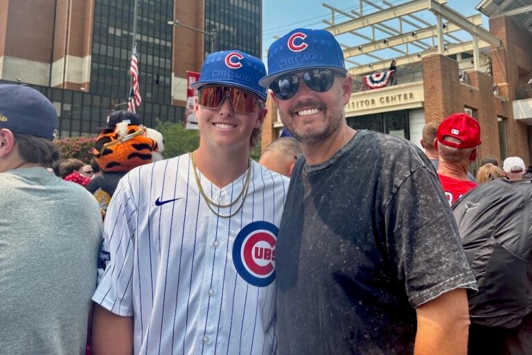 Jud and Jackson Tolman at the 2026 All-Star Red Carpet Show on Independence Mall