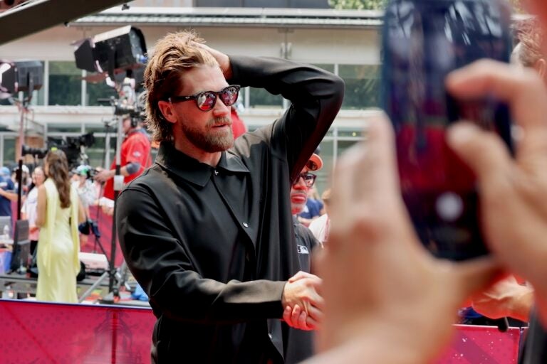 Bryce Harper at the 2026 All-Star Red Carpet Show on Independence Mall