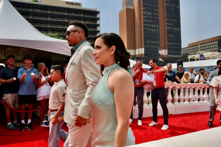 Jhoan Duran at the 2026 All-Star Red Carpet Show on Independence Mall