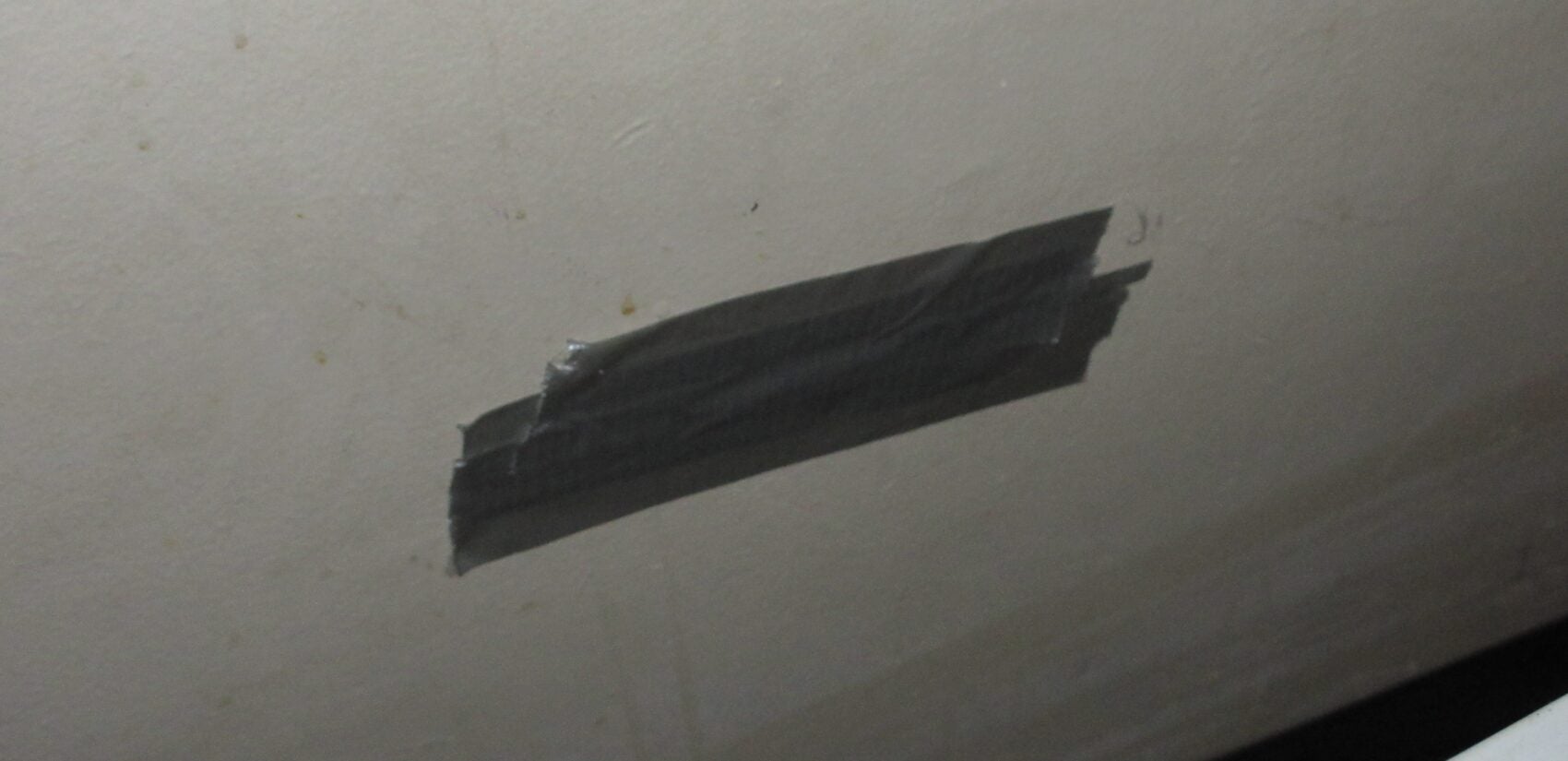 duct tape on a wall