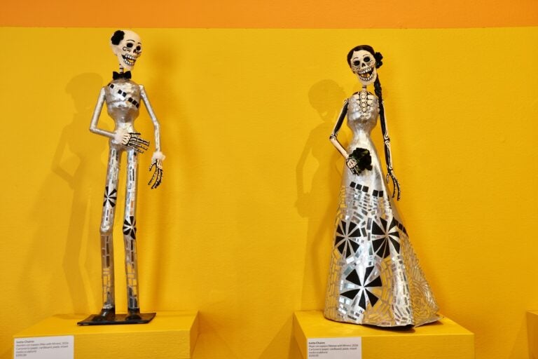 Day of the Dead figures in ''Living Through Death: Works by Ivette Chaires'' at Philadelphia's Magic Gardens