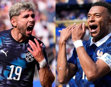 Paraguay-France-2-box-scaled Paraguay's Julio Enciso (left) and France's Kylian Mbappe