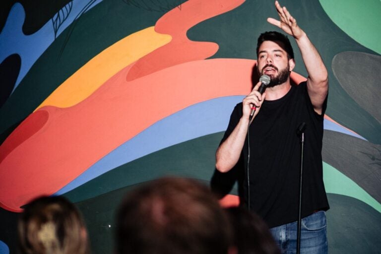 Colin Coleman performing a stand-up set