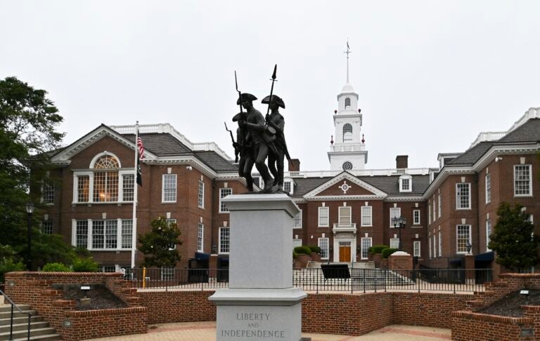The rear of Delaware Legislative Hall is seen at the Delaware State Capitol building on Tuesday, June 17, 2025, in Dover, Del.