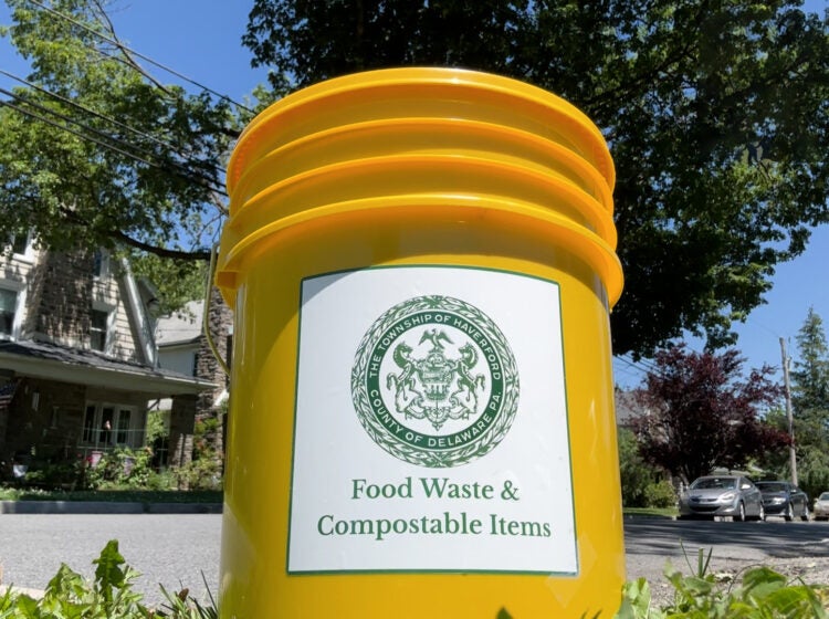Haverford Township is handing out yellow buckets