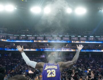 FILE - Los Angeles Lakers forward LeBron James