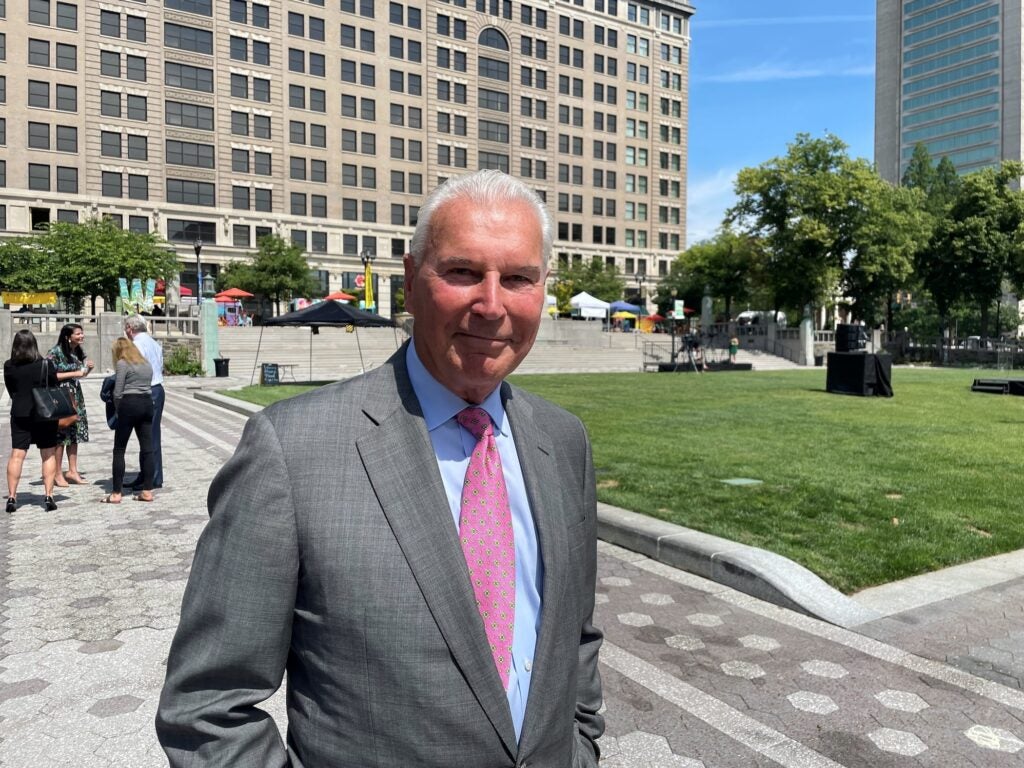 Mike Purzycki in Rodney Square