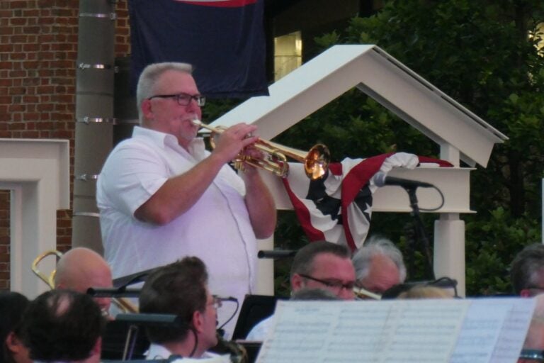 The Philly Pops Orchestra performs during a heat wave