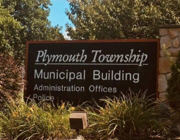 a sign for the Plymouth Township Municipal Building