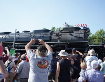 pottstown-train-kc-070226-01 Spectators cheered and yelled as Union Pacific's Big Boy No. 4014 arrived
