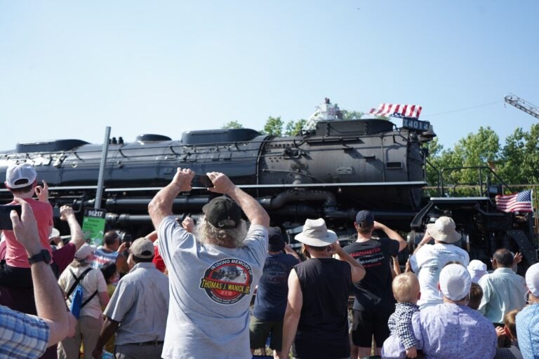 Spectators cheered and yelled as Union Pacific's Big Boy No. 4014 arrived