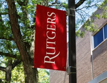 rutgers-university-flag-AP-71426 Rutgers University flag Camden Campus