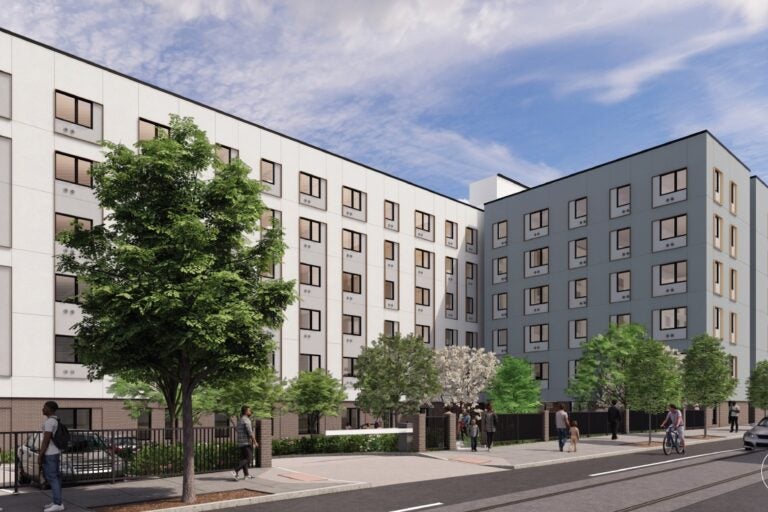 a graphic rendering of the apartment building