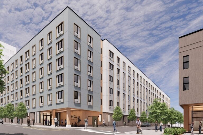 a graphic rendering of the apartment building