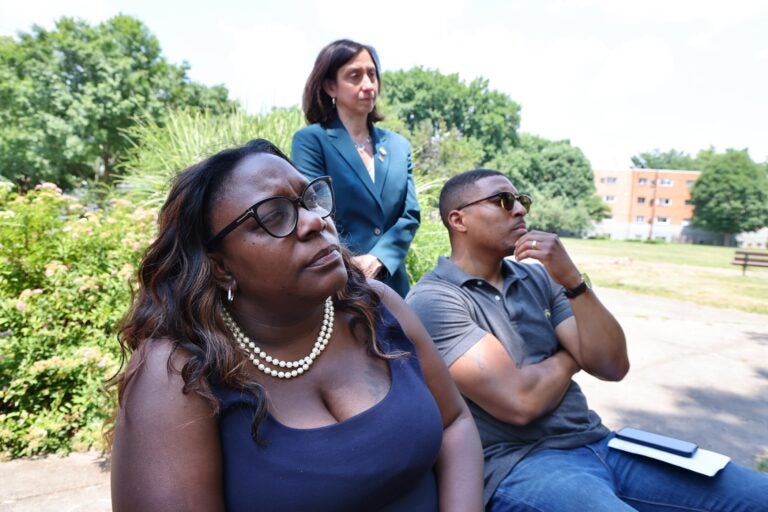 Philadelphia City Councilmembers Kendra Brooks, Rue Landau and Nicolas O'Rourke listening