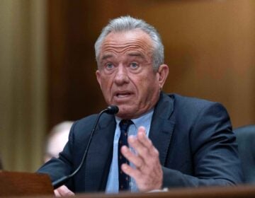 Senate HHS Health and Human Services Secretary Robert F. Kennedy Jr. testifies before the Senate Committee on Finance hearing on Capitol Hill, Wednesday, April 22, 2026, in Washington. (AP Photo/Jose Luis Magana)