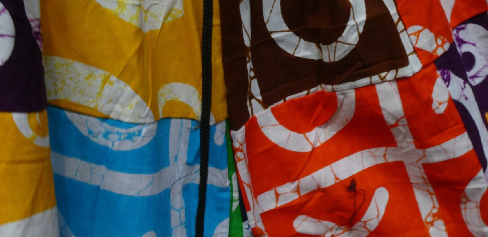 fabrics on display