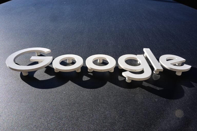 Google's logo on a building