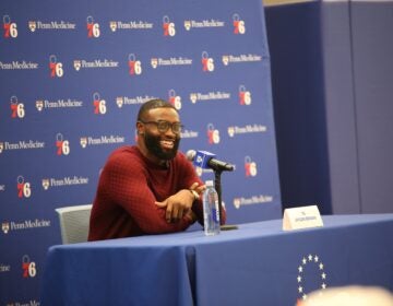 jaylen-brown-press-conference-sixers-2026-08-06-2 Jaylen Brown smiling at a press conference