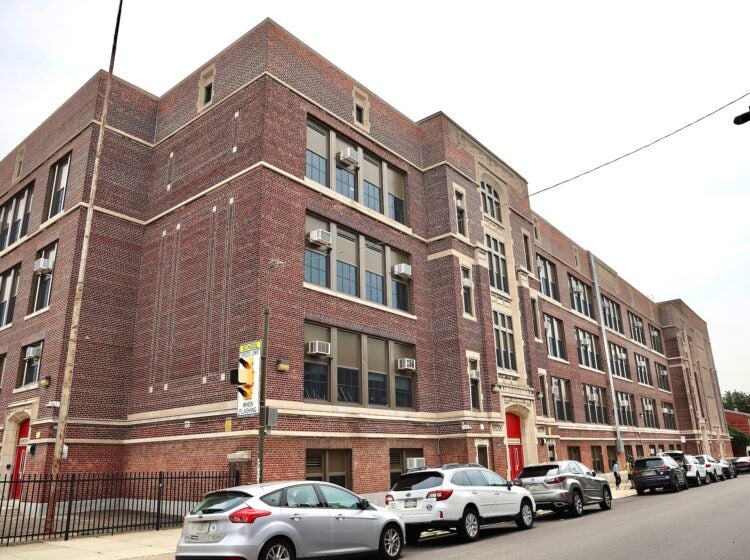 Kensington High school is a large brick building.