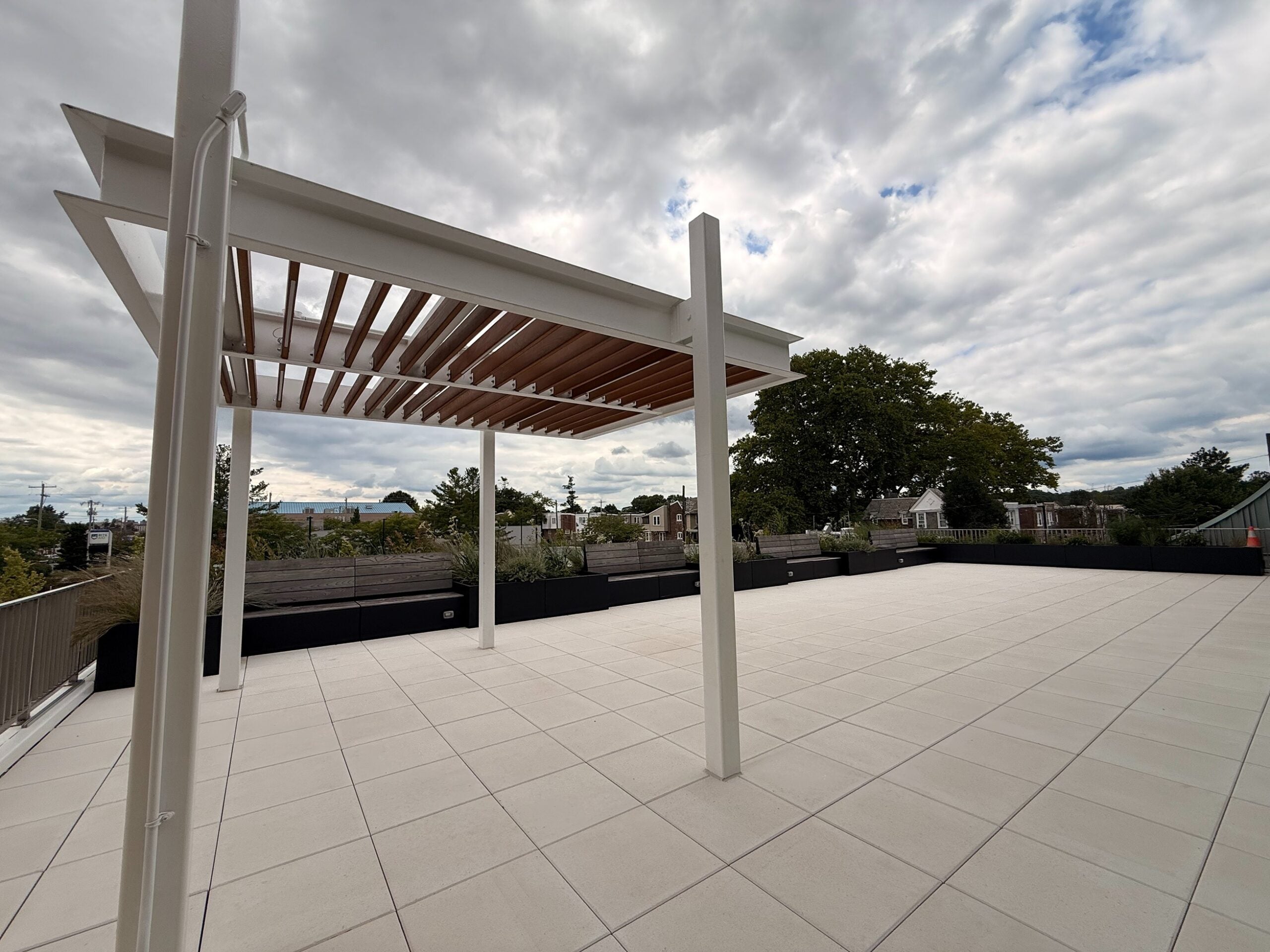 a rooftop terrace