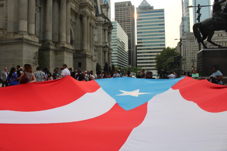 Dozens of people gathered at Philadelphia City Hall