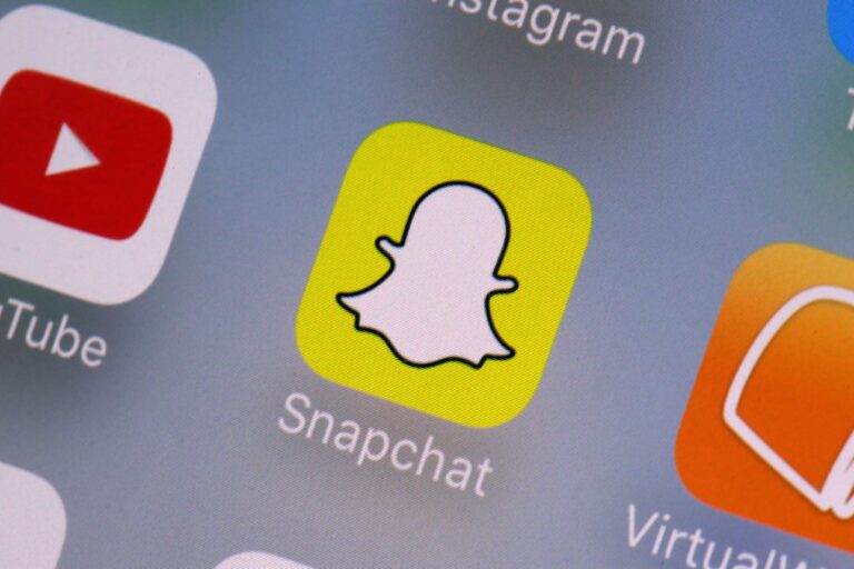 The Snapchat app seen on a phone