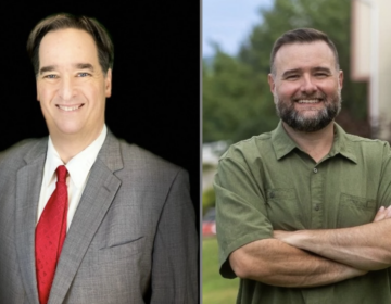 timko-dukes-wesa-2026-08-19 Side-by-side photos of candidates Scott Timko and Brandon Dukes.