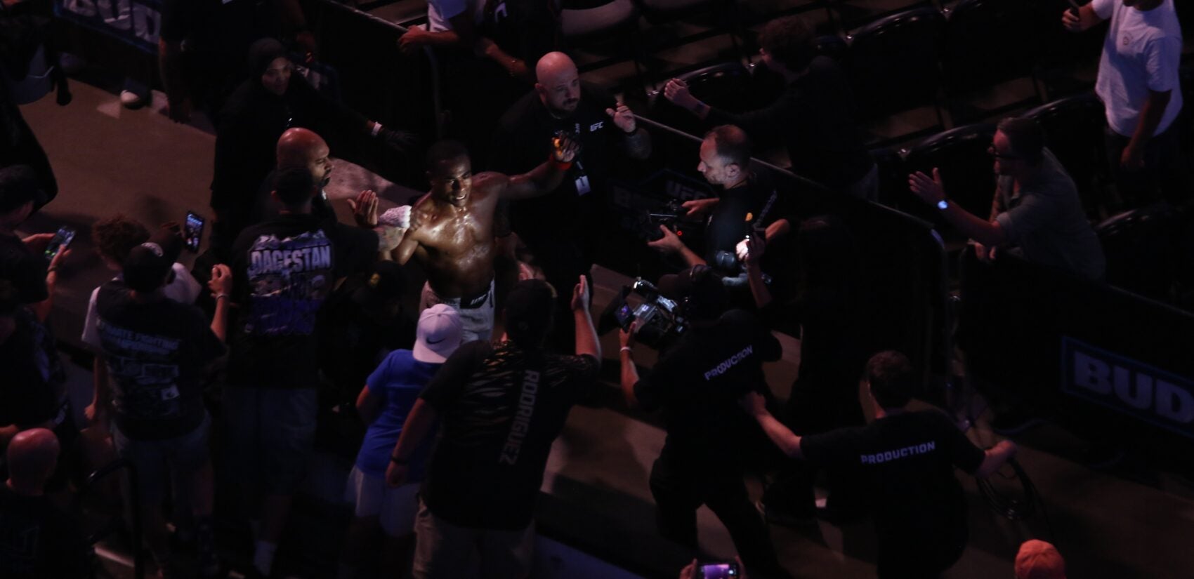 Jeremiah Wells leaving the octagon