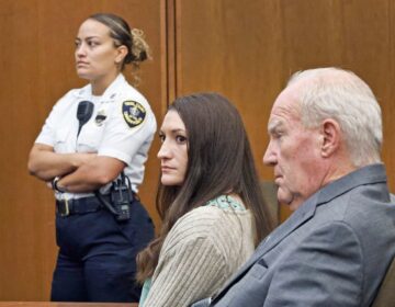 Lindsay Clancy looks at jurors as Judge Sullivan asks them to start deliberations for a sixth day during her murder trial on Thursday, Sept. 3, 2026, in Plymouth, Mass. (Greg Derr/The Patriot Ledger via AP, Pool)