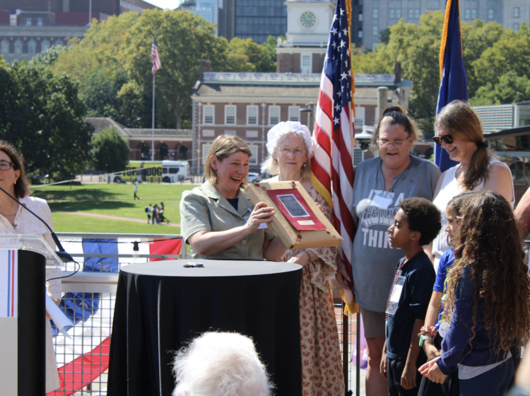philadelphia-time-capsule-bp-091026 Elementary schoolers get a look at a time capsule sealed in Philadelphia