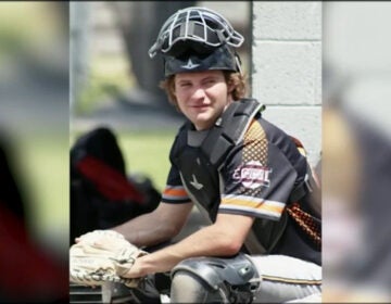Glenn Pysher, who was fatally shot by police in Montgomery County, Pennsylvania, is pictured as a catcher