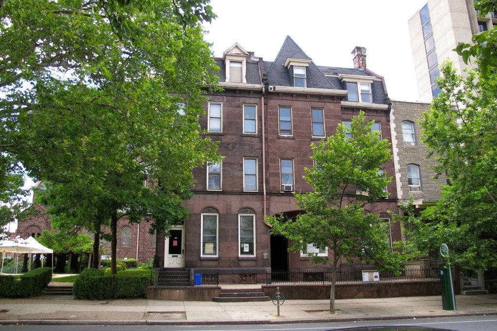 Episcopal Cathedral's brownstones on Chestnut Street