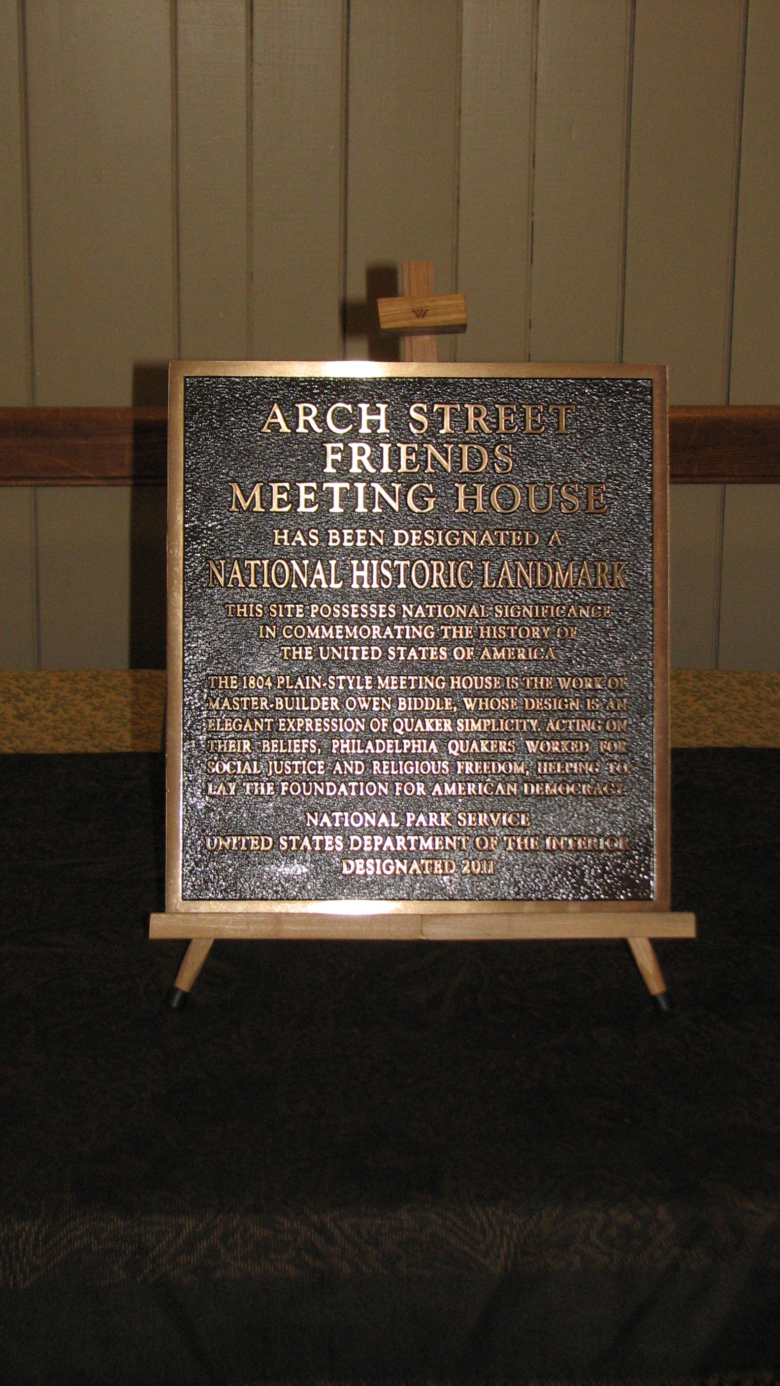 The plaque designating the building as a National Historic Landmark was unveiled at a ceremony on Oct. 13.