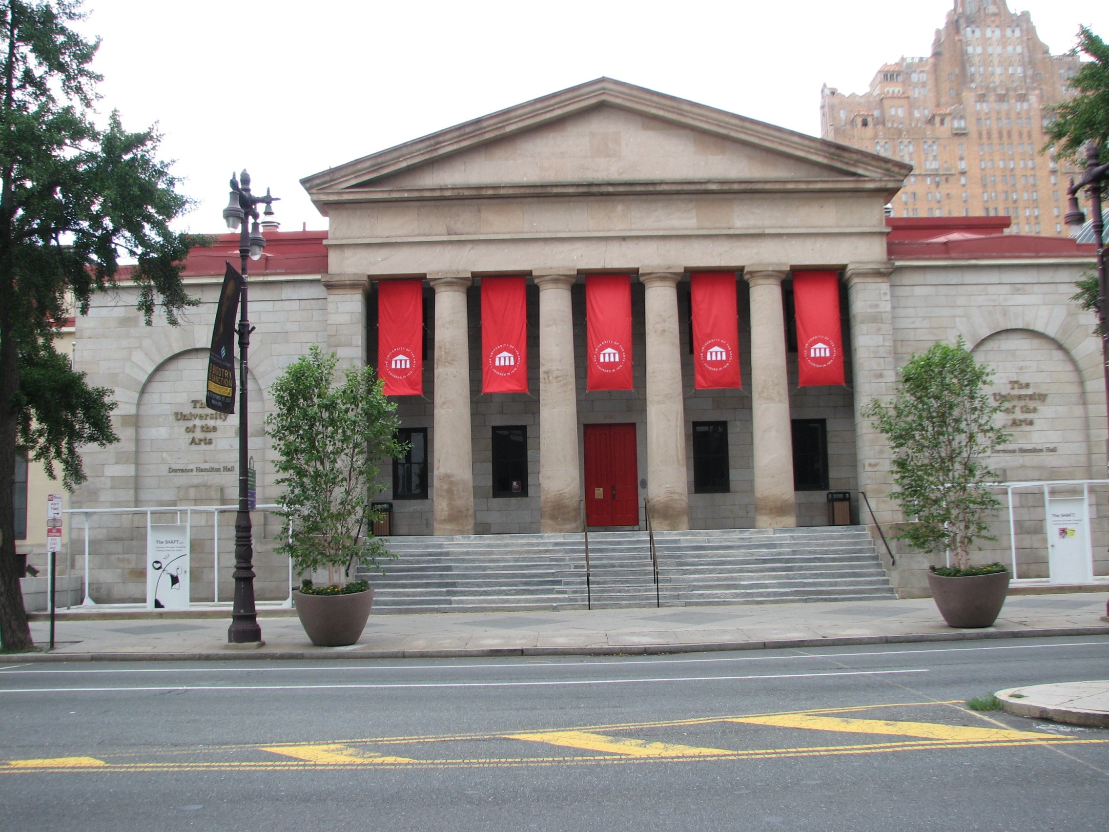 The Greek Revival façade at Broad and Pine Sts. has been a city landmark since 1824.