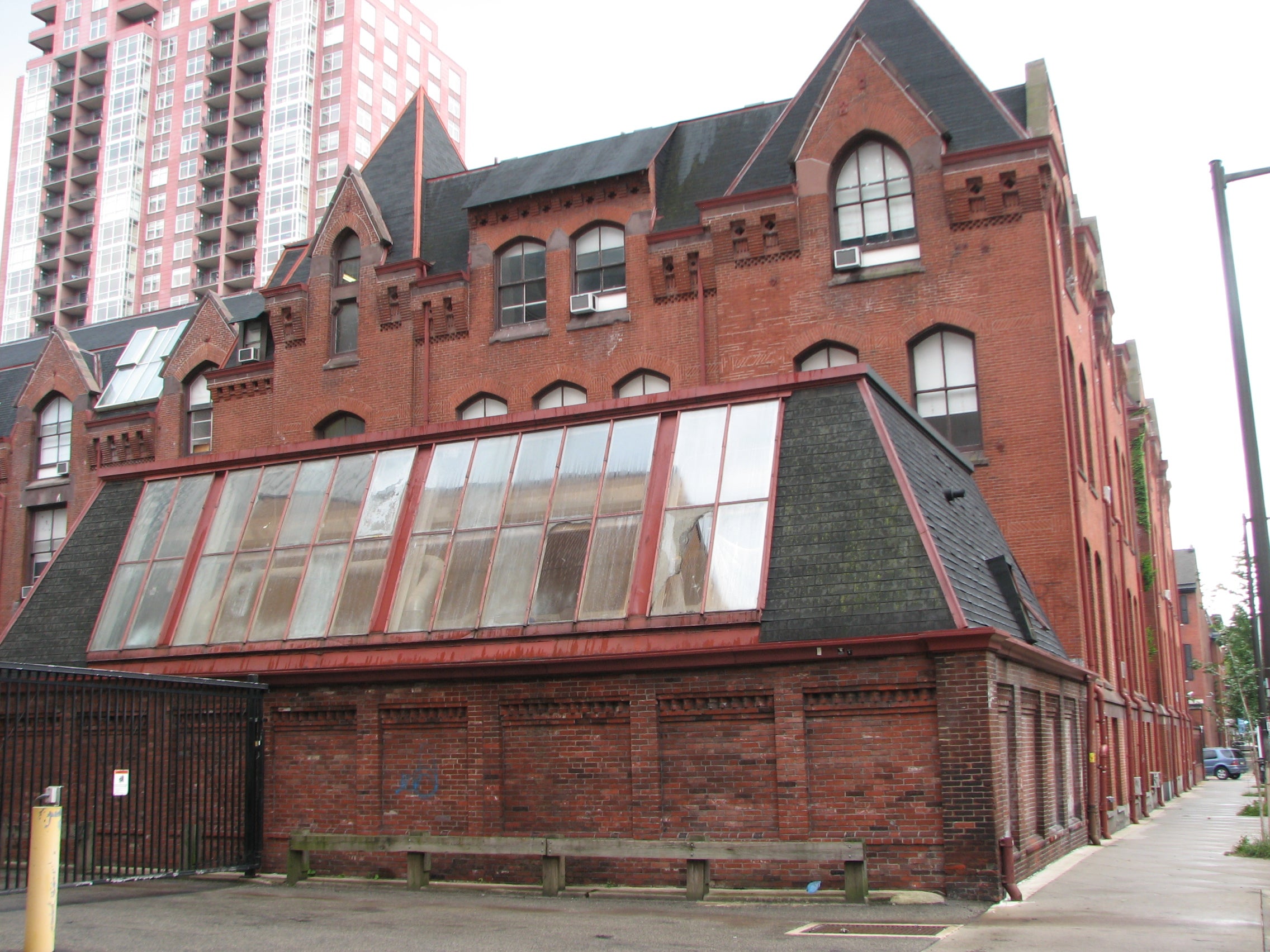 The Furness-designed carriage house now serves as a sculpture studio.  