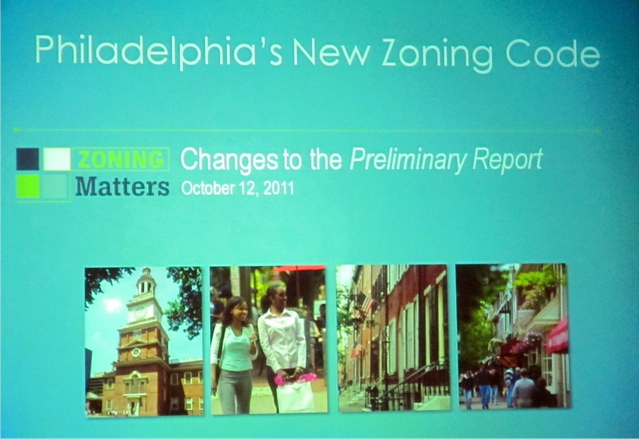 A  new zoning code is going to happen ... if we can agree on methadone, sky plane ... council prerogative