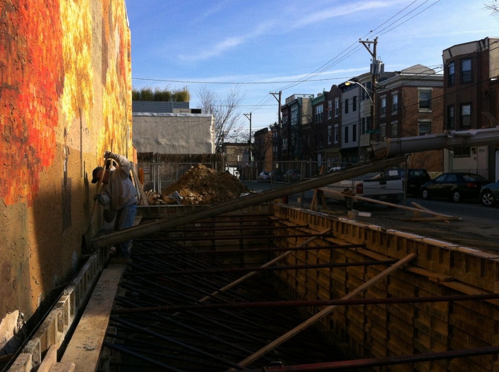Construction of the new rowhouse at 9th and Bainbridge next to Autumn in December 2011.