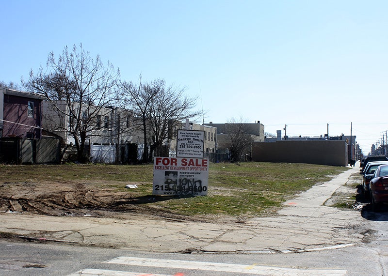 The vacant plot, nearly an entire block, where Carpenter Square is planned to be built