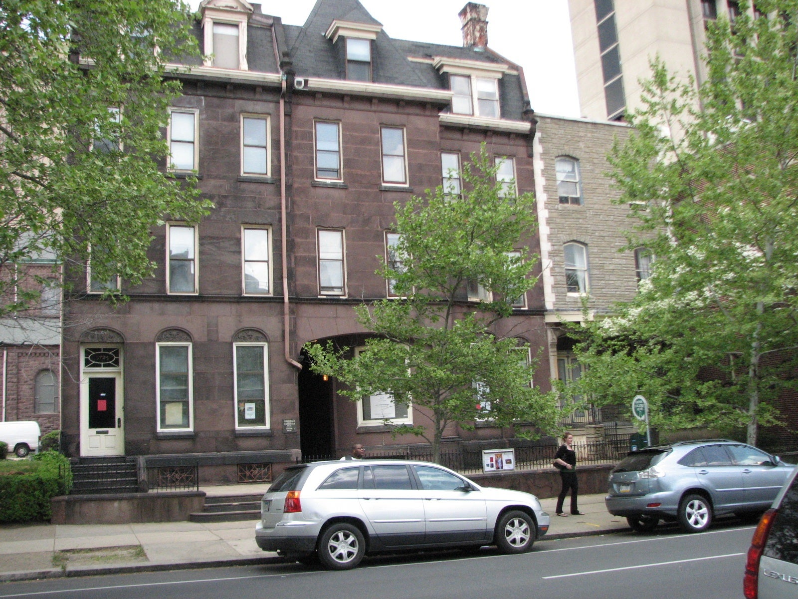 The buildings at 3721 and 3725 Chestnut Street would be demolished in the apartment  building proposal.