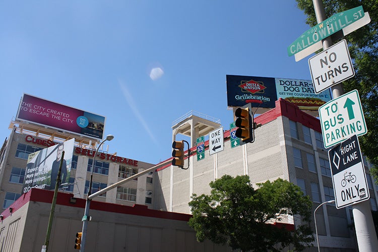 Digital billboard at 400 N. 5th St.